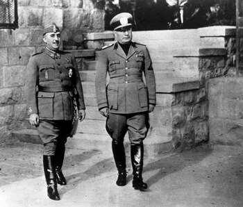 Franco y Benito Mussolini (Getty Images)