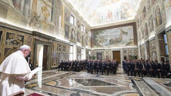 El papa Fransico habló para los jugadores de Juventus y Lazio (@juventusfc)