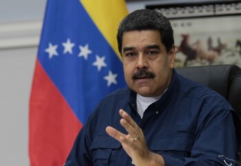 Nicolás Maduro durante la reunión