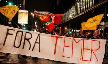 Manifestación en la avenida paulista (REUTERS)