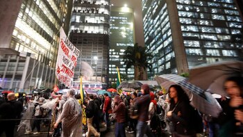 Los manifestantes fueron convocados a