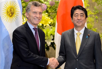Macri y Shinzo Abe en