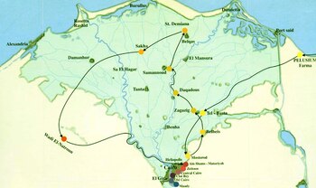 El mapa muestra el itinerario