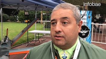 El comodoro Cesar Cunietti, subdirector de Investigación y Desarrollo de la Fuerza Aérea Argentina