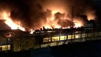 El incendio empezó poco después