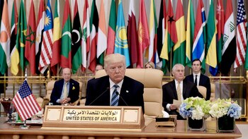 Donald Trump durante su discurso