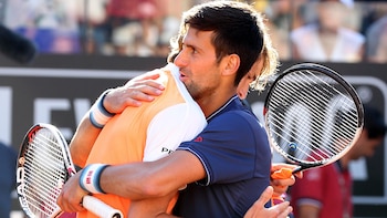 Novak Djokovic abrazó al alemán