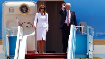 Donald Trump y su esposa