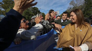 La gobernadora bonaerense María Eugenia