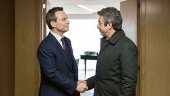 Slater con Darín, en una