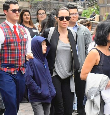 Angelina Jolie estuvo cuidada por un grupo de guardespaldas