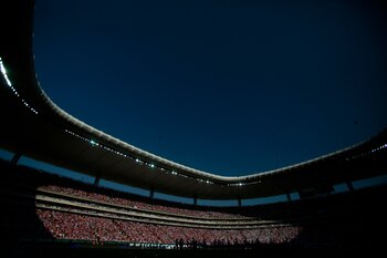 El espectacular marco del estadio de las Chivas en Zapopan antes del inicio del partido (Miguel Tovar/LatinContent/Getty Images)