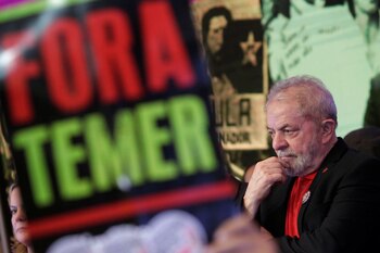 Lula durante el congreso del