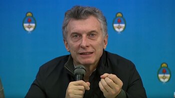 Mauricio Macri durante la conferencia de prensa que ofreció en Corrientes