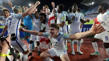 La celebración de los jugadores