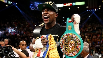 Mayweather tiene los títulos mundiales