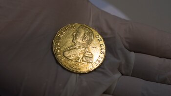 Busto de Rosas, reverso. Moneda