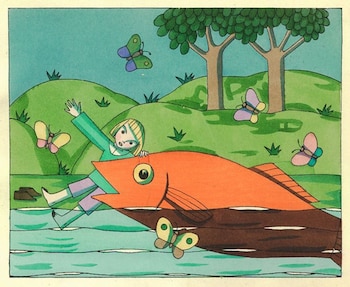 Imagen clásica de “El viaje del pez”, el libro más famoso de Tom Seidmann-Freud
