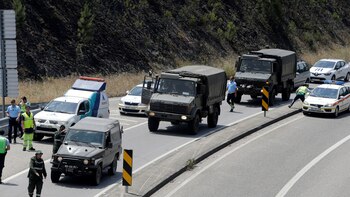 Vehículos del ejército enviados por