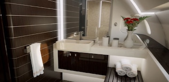 Un baño cómodo y funcional