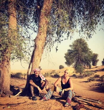 Wanda y Mauro, enamorados y