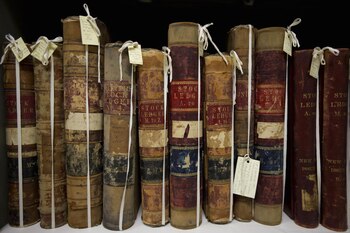 En los sótanos del edificio se encuentran objetos de gran valor histórico para entender el funcionamiento del Banco de Montreal (Bloomberg / Christinne Muschi)