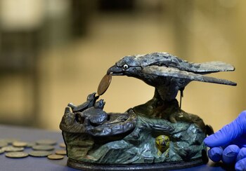 Un sistema mecánico llamado “Eagles and Eaglets”, creado por por by J.E. Stevens, y patentado en 1883 por Charles M. Henn (Bloomberg / Christinne Muschi)