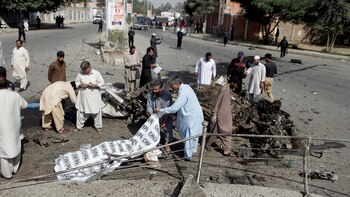 Imagen del atentado con coche