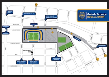 Los accesos al partido ante