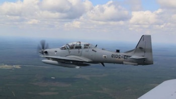Un caza A-29 de la