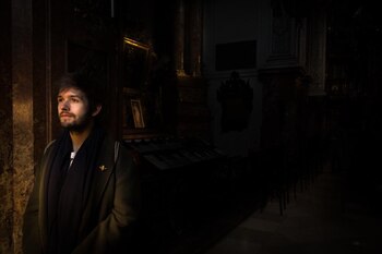 En la iglesia durante las