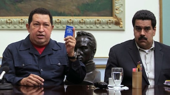 Hugo Chávez y Nicolás Maduro