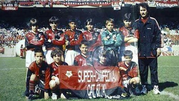 Messi con sus compañeros de