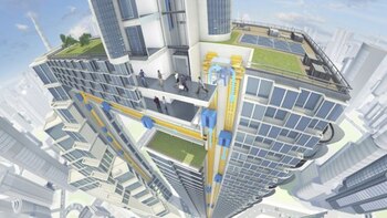 Las pruebas se realizaron con toda la tecnología posible y luego construyeron “la torre de luz” en Alemania para poder probar estos elevadores
