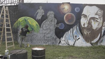 El mural que rinde culto