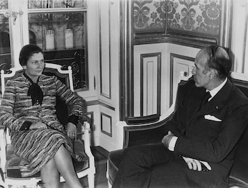 Veil con el presidente francés