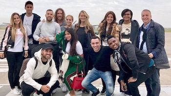 Varias estrellas del Barcelona llegaron