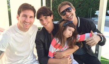 Adrián Suar y Lionel Messi
