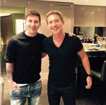 Adrián Suar y Lionel Messi