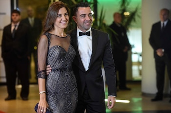 Xavi Hernández durante el casamiento