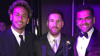 Neymar, Messi y Dani Alves