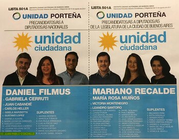 La boleta de Unidad Porteña que lleva a O’Dezaille como precandidato