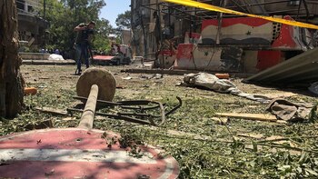Daños en la plaza Tahrir (Reuters)