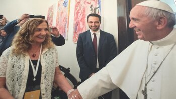 Alicia Barrios y el papa