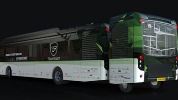 El autobús eléctrico funciona con