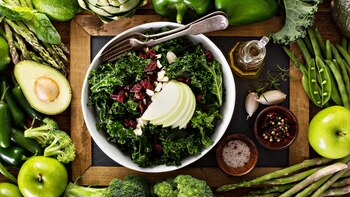 Los alimentos verdes son la