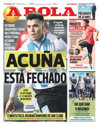 A Bola afirma que Marcos