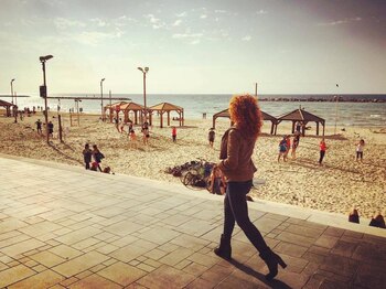 Yvonne en Tel Aviv. Foto