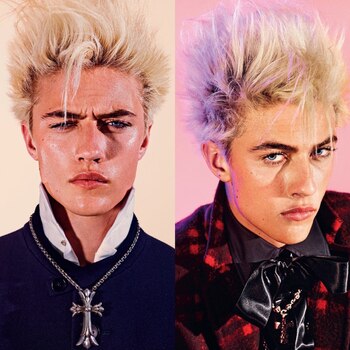 El modelo y estrella de las redes Lucky Blue Smith también ha adoptado el look inspirado por leyendas como Billy Idol