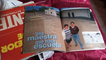 “Una maestra que hace escuela”, una nota de la revista Gente que se hacía eco de la trascendencia de la docente (Archivo personal Olma Santillán)